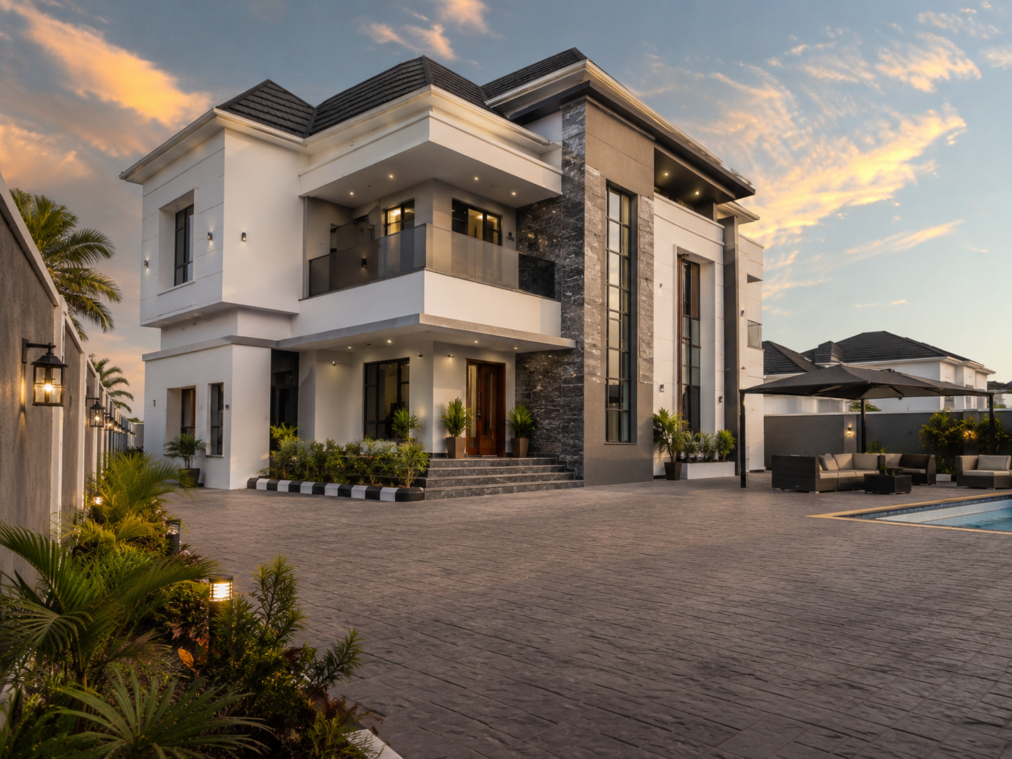 Luxury duplex exterior and compound